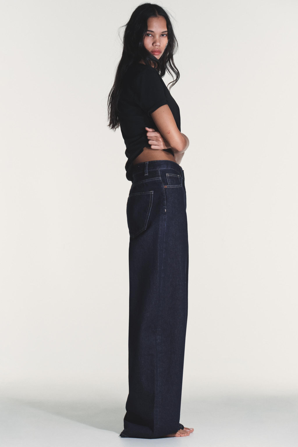 TRF EXTRA WIDE-LEG HIGH-WAIST JEANS - Zara фото 12