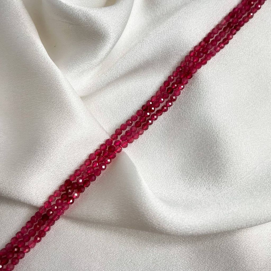 Бусины для украшений из розового Турмалина огранка - Радуга самоцветов фото 2