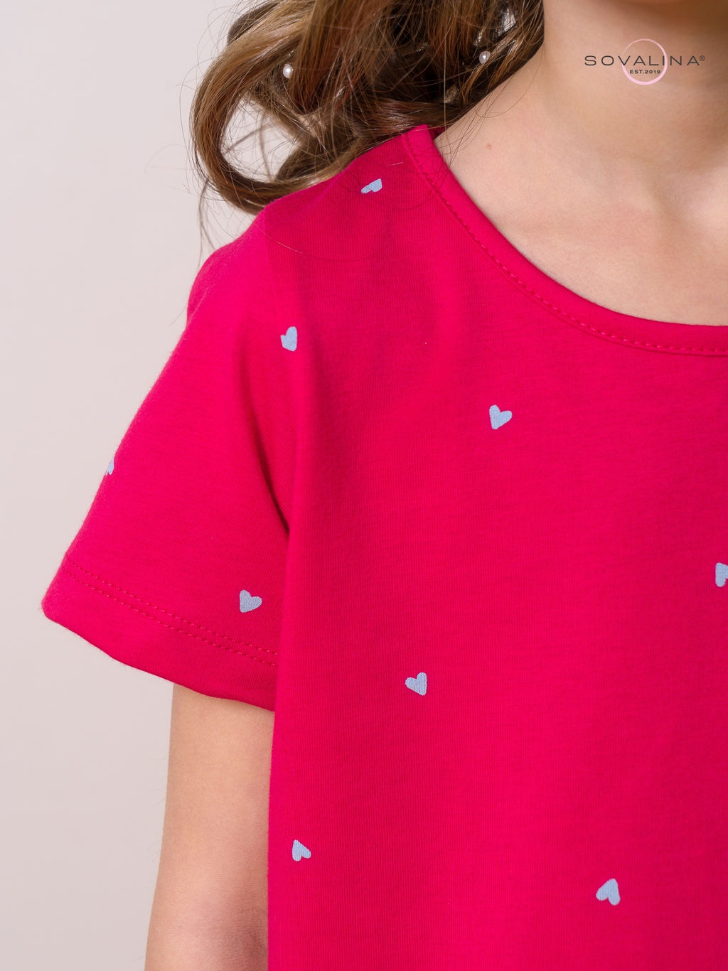 Костюм Лето сердечки малина-маджента - Sovalina фото 4