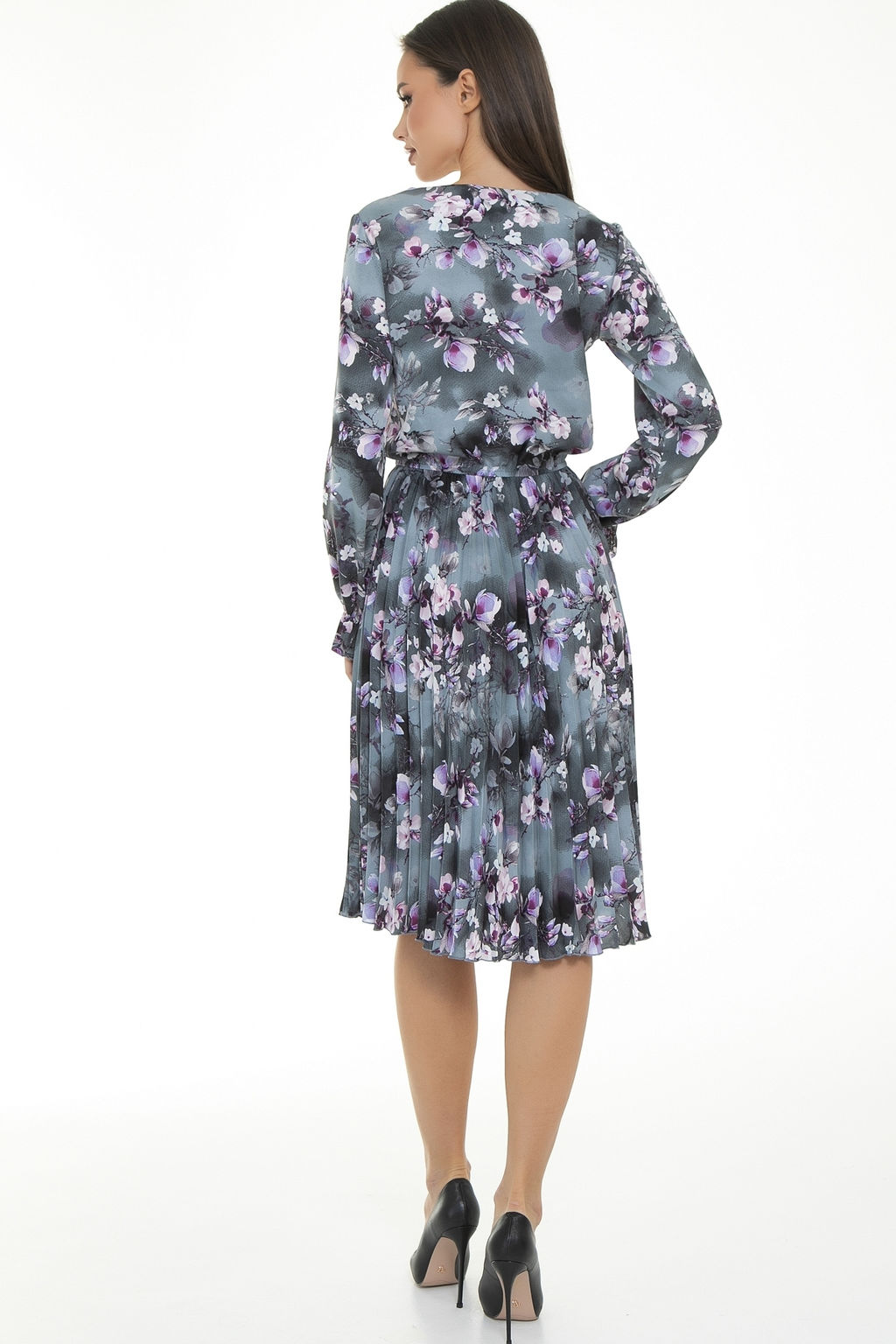 Платье Амелия (гофре, грей) - Diolche фото 5