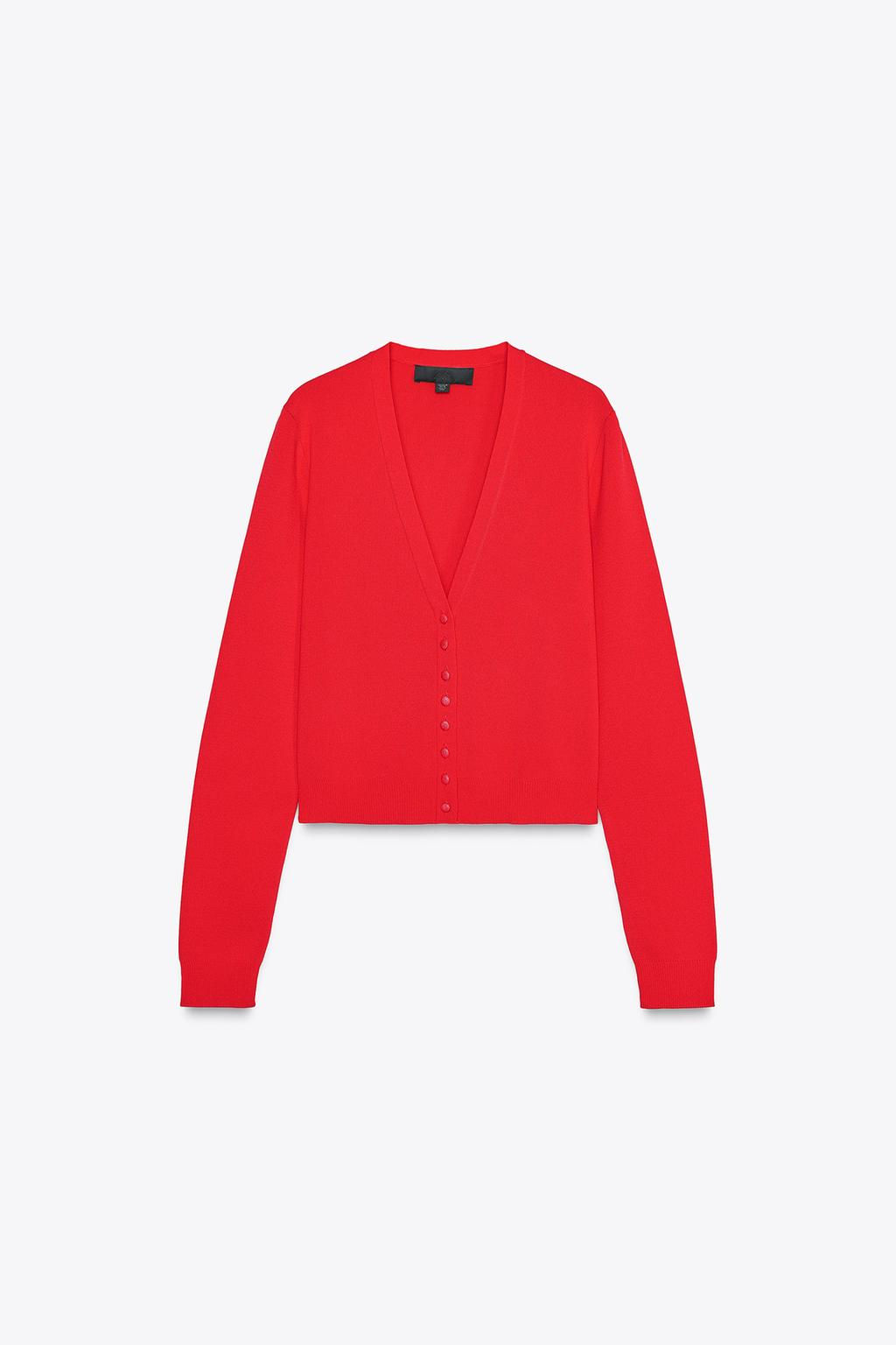 KNIT CARDIGAN WITH SIDE TRIMS - Zara фото 5