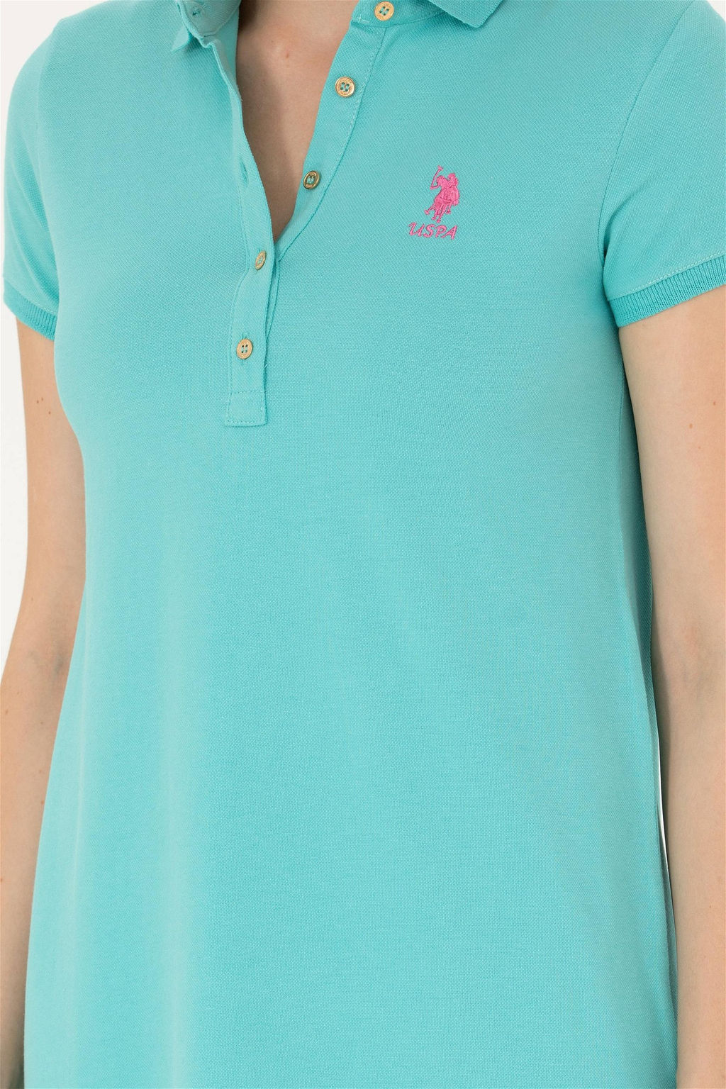 Женское мятное трикотажное платье - U.s. polo assn фото 13