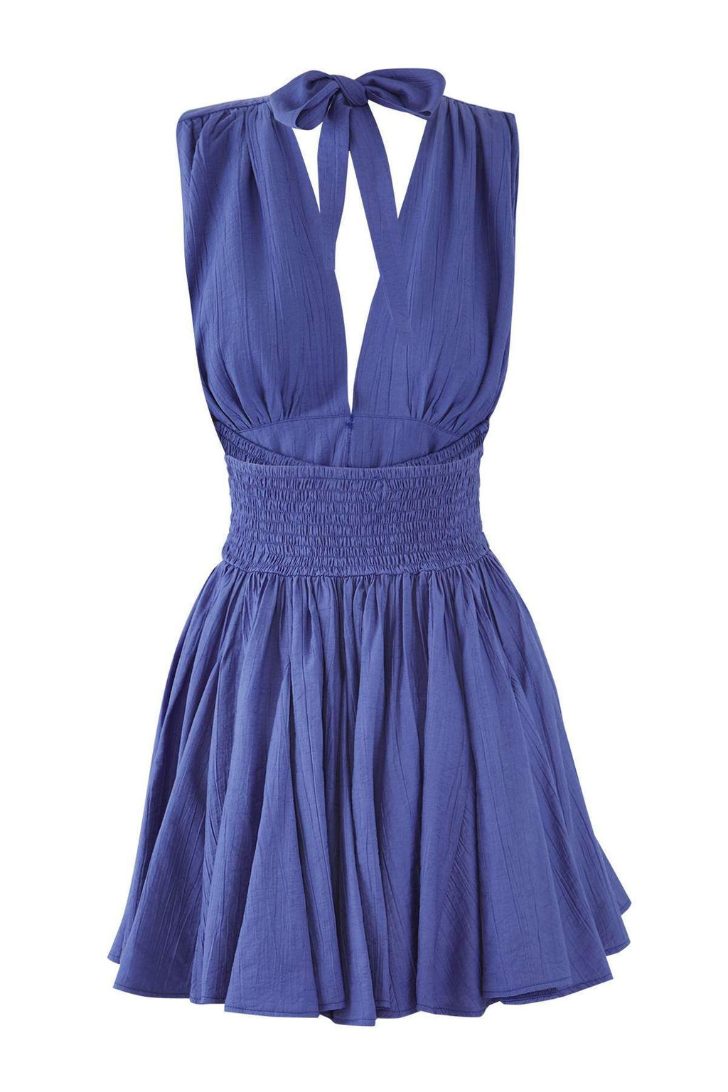 Mavi Belden Ac?lan/Skater Dusme Detayl? Sifon K?sa/Mini Elbise TPRSS25EL00319 - Trendyolmilla фото 12