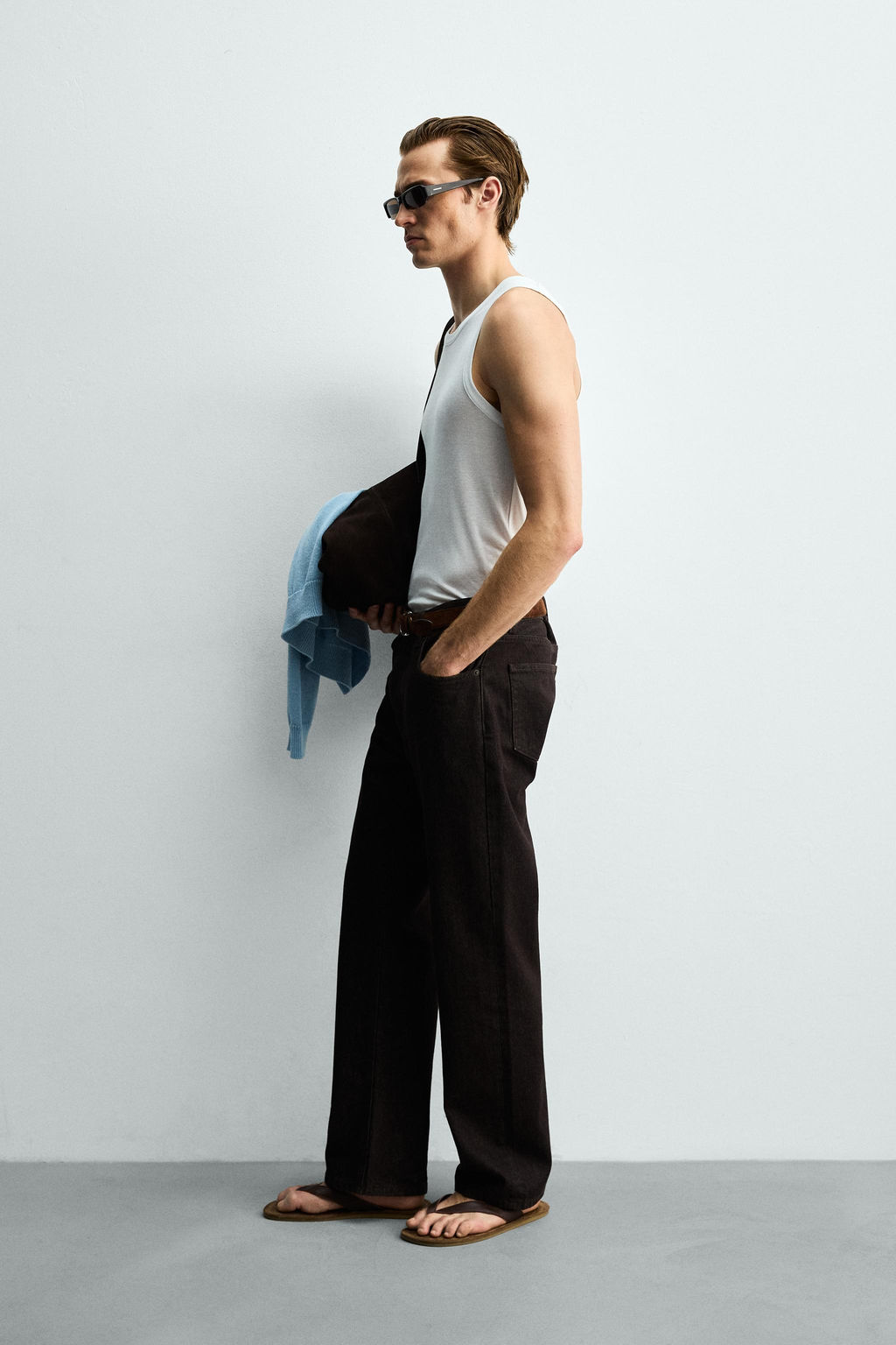 CAMISETA TANK SLIM FIT ESTRUCTURA VISCOSA / Blanco - Zara фото 4