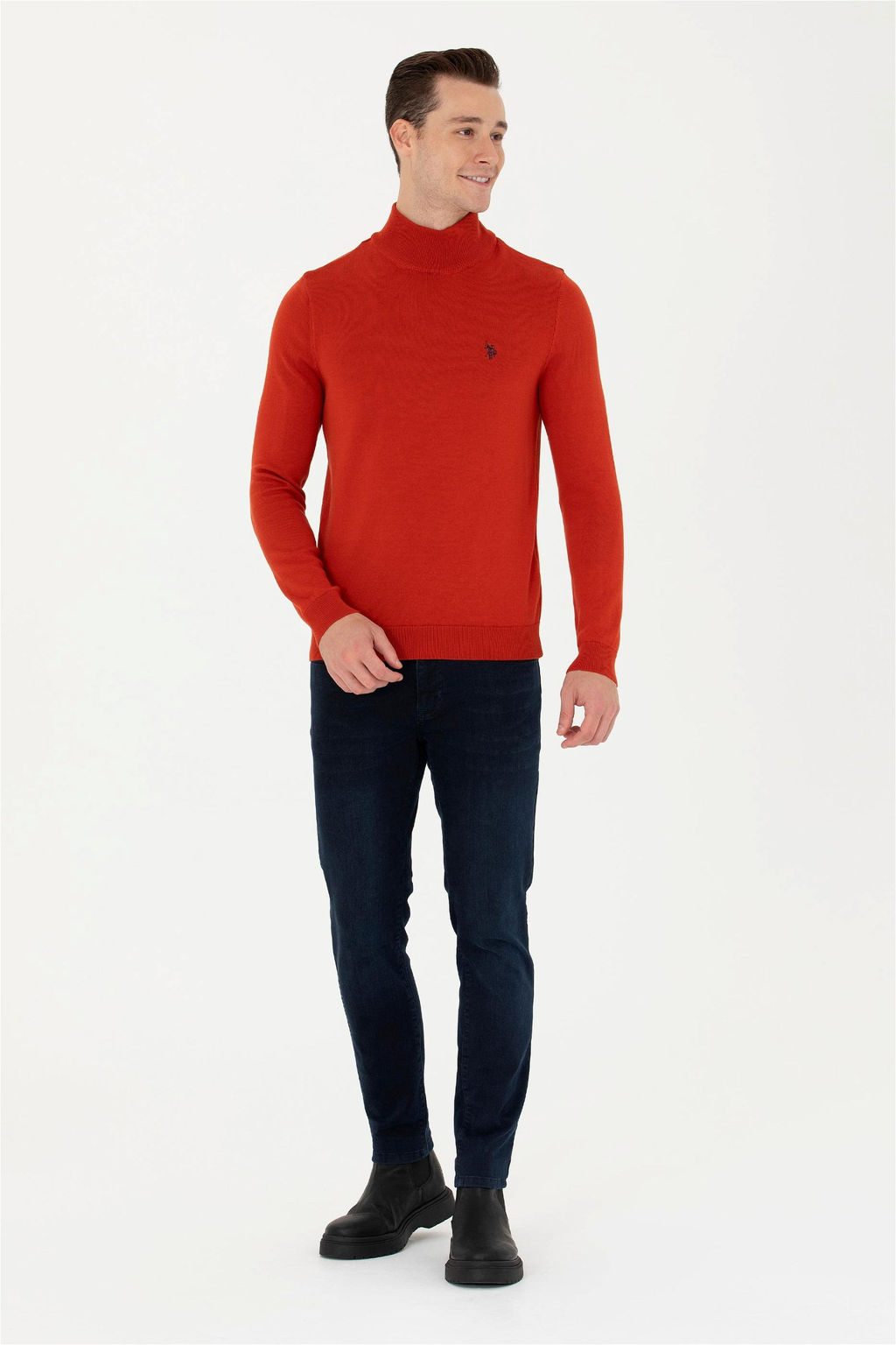 U. S. Polo Assn Мужской базовый свитер с плиткой - U.s. polo assn фото 11