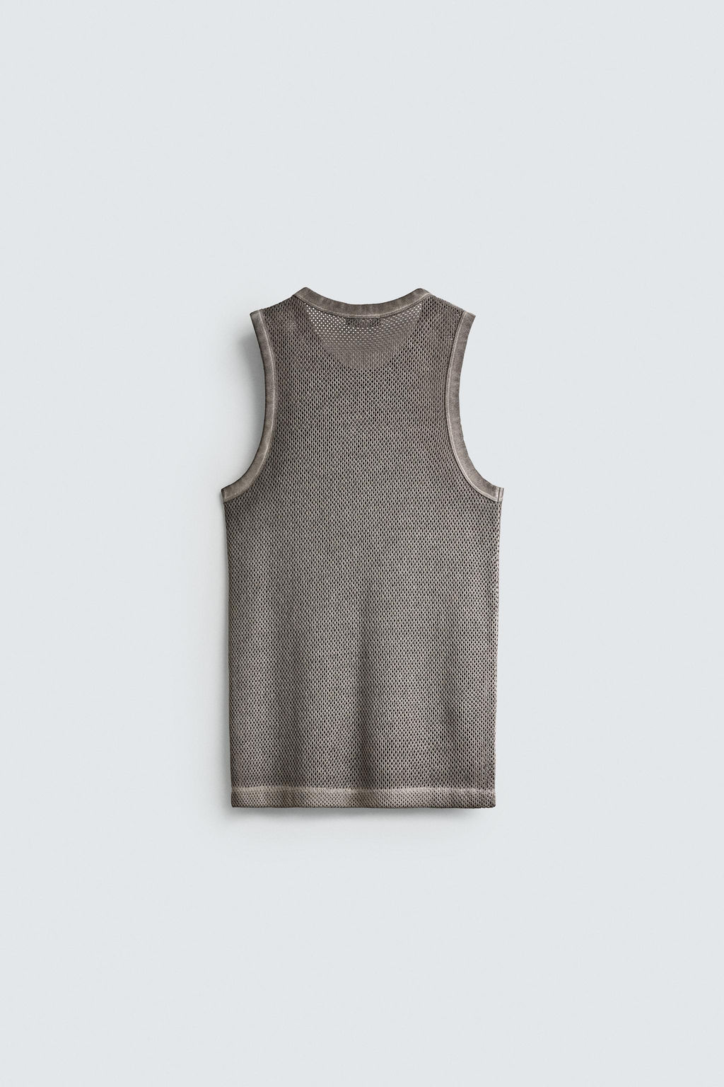 CAMISETA TANK ESTRUCTURA CALADOS / Gris - Zara фото 7
