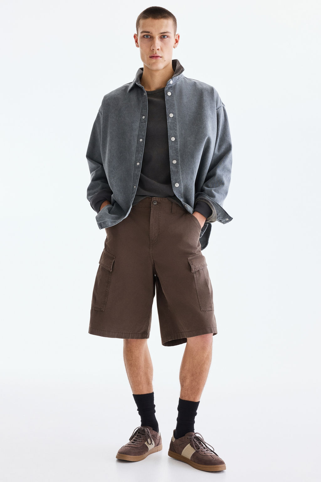 Bermudas cargo de algod?n Loose Fit - H&m фото 4