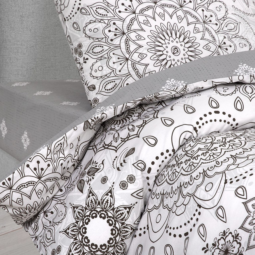 Постельное белье Сорренто с простынью на резинке (поплин DE LUXE) Евро/Пододеяльник: 1 шт. - 215*200; Простыня на резинке: 1 шт. - 200*180; Наволочка: 2 шт. - 70*70; DE LUXE с простынью на резинке - Артпостель фото 3