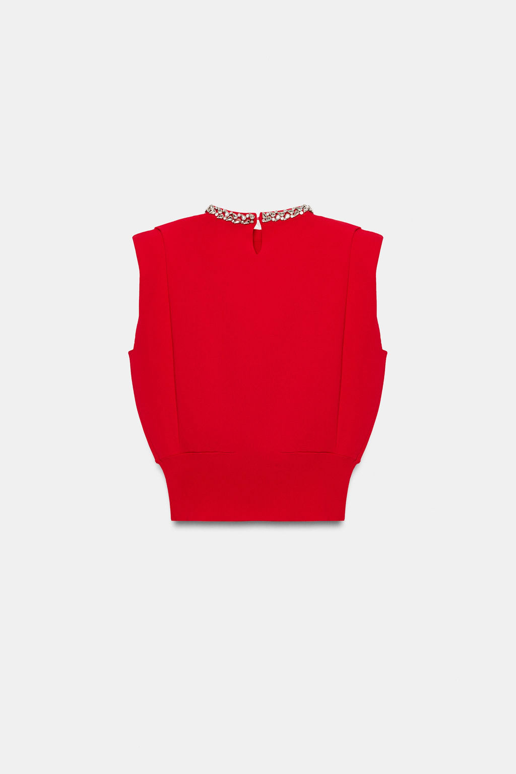 TOP HOMBRERAS CUELLO JOYA / Rojo - Zara фото 8