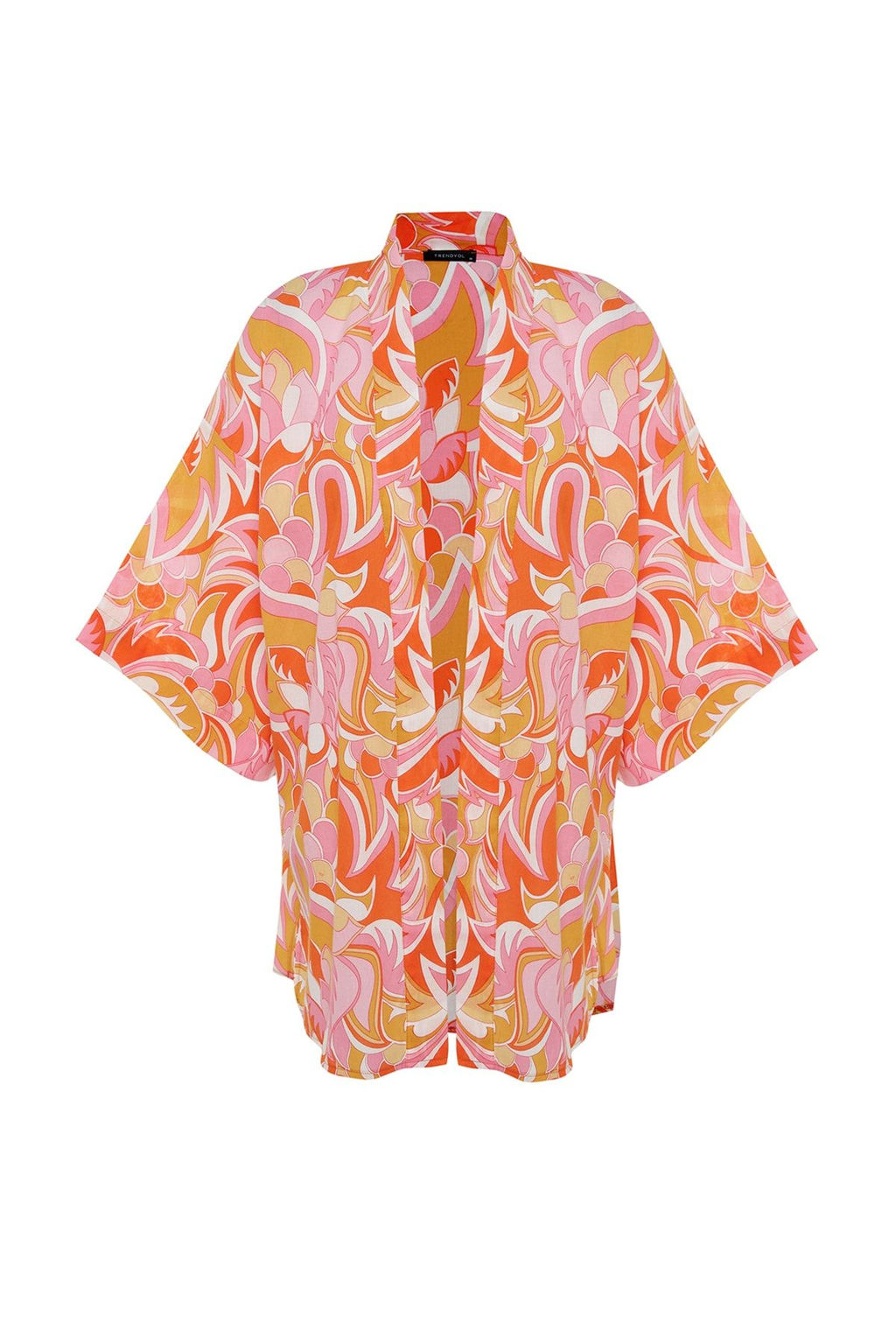Soyut Desenli Dokuma %100 Pamuk Plaj Kimono&Kaftan TBESS23KM00040 - Trendyolmilla фото 5