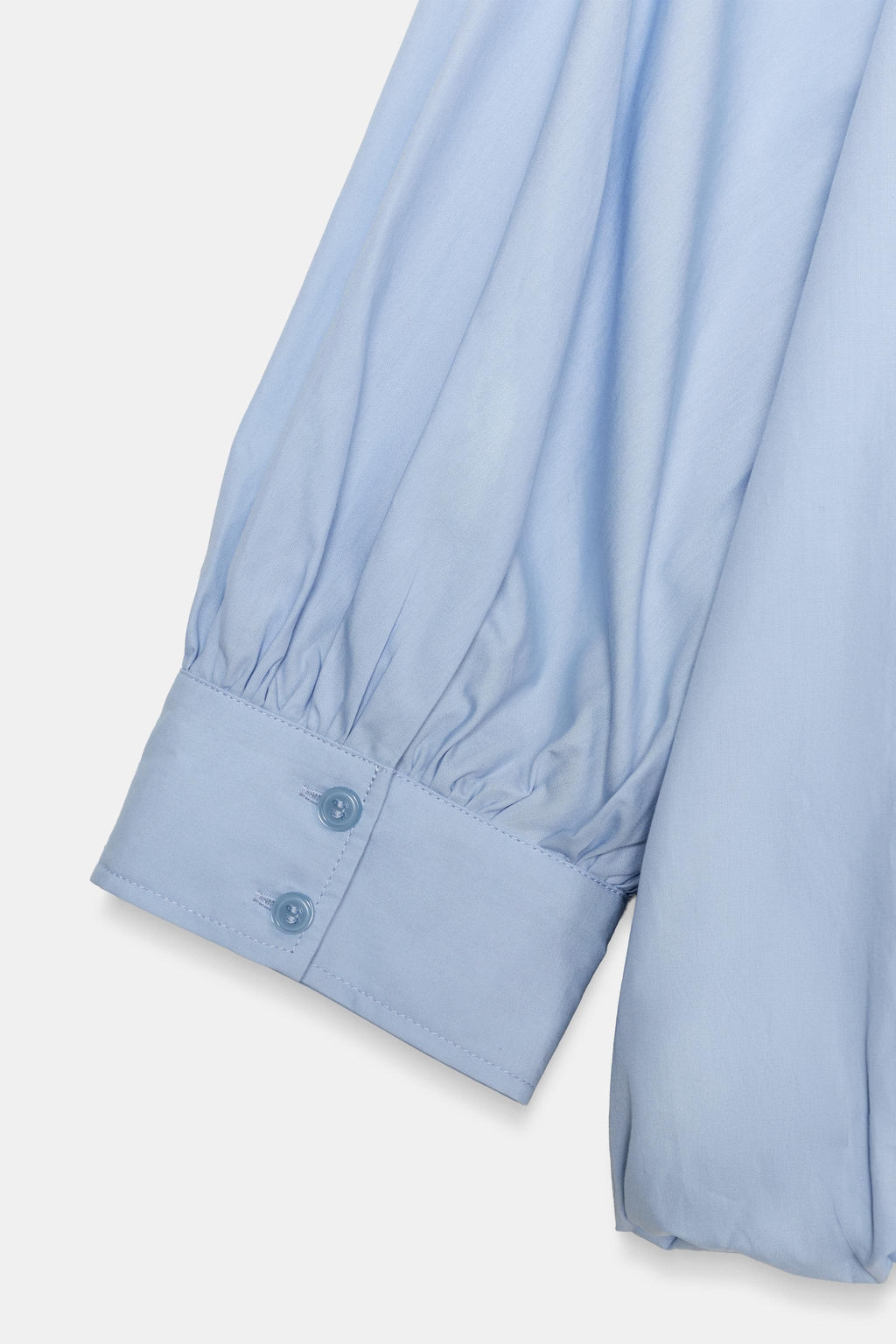 CAMISA MANGA ABULLONADA ZW COLLECTION / Azul claro - Zara фото 7