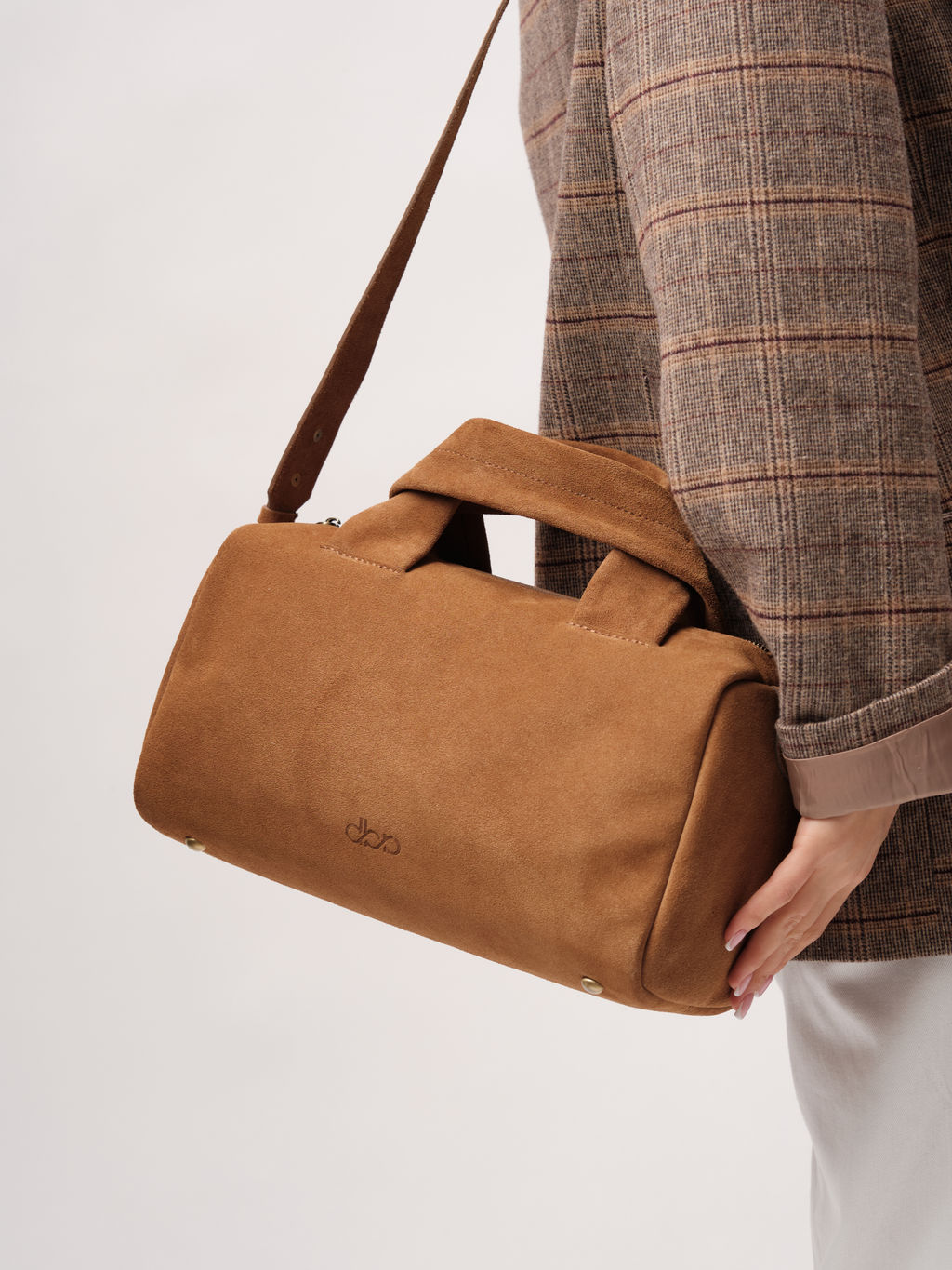 Замшевая сумка Bowling DBR 31378 светло-коричневый  фото 11