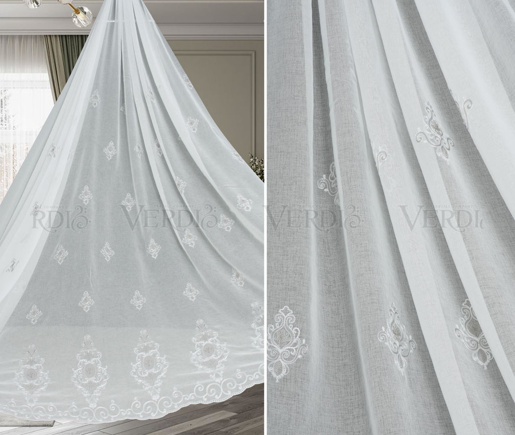 Имитация льна с вышивкой Рагда