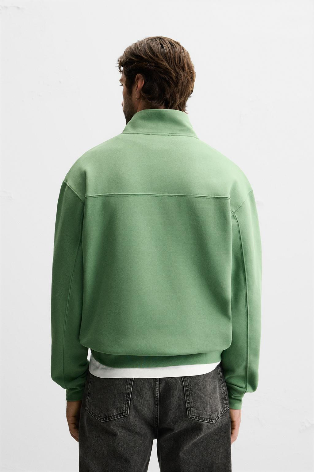 BASIC QUARTER ZIP SWEATSHIRT - Zara фото 45