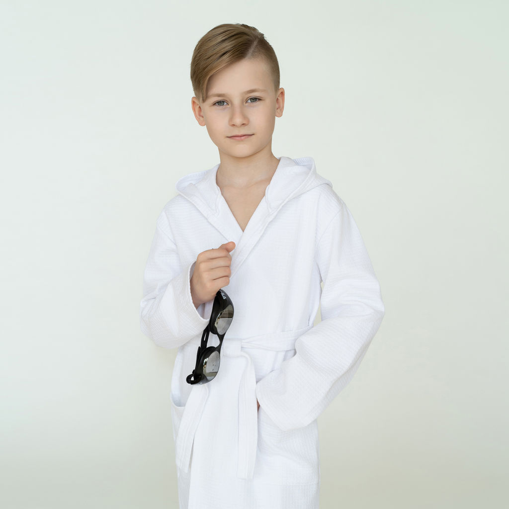 Халат детский вафельный белый 914 (152, 80)