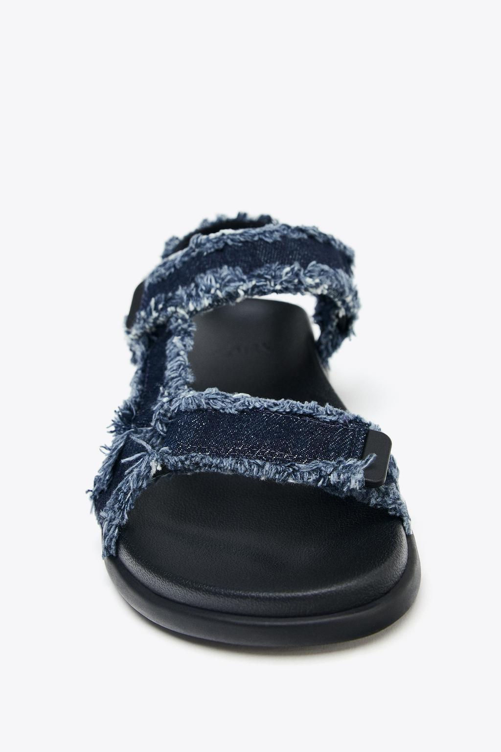 DENIM PLATFORM SANDALS - Zara фото 4