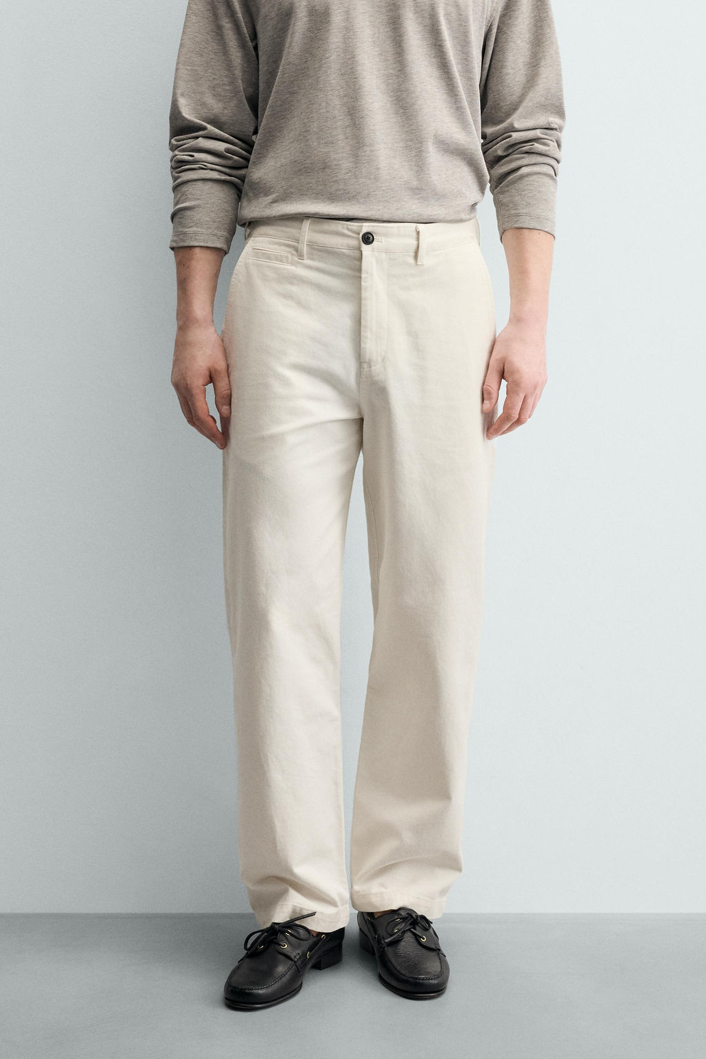 PANTAL?N CHINO STRAIGHT FIT / Blanco - Zara фото 2