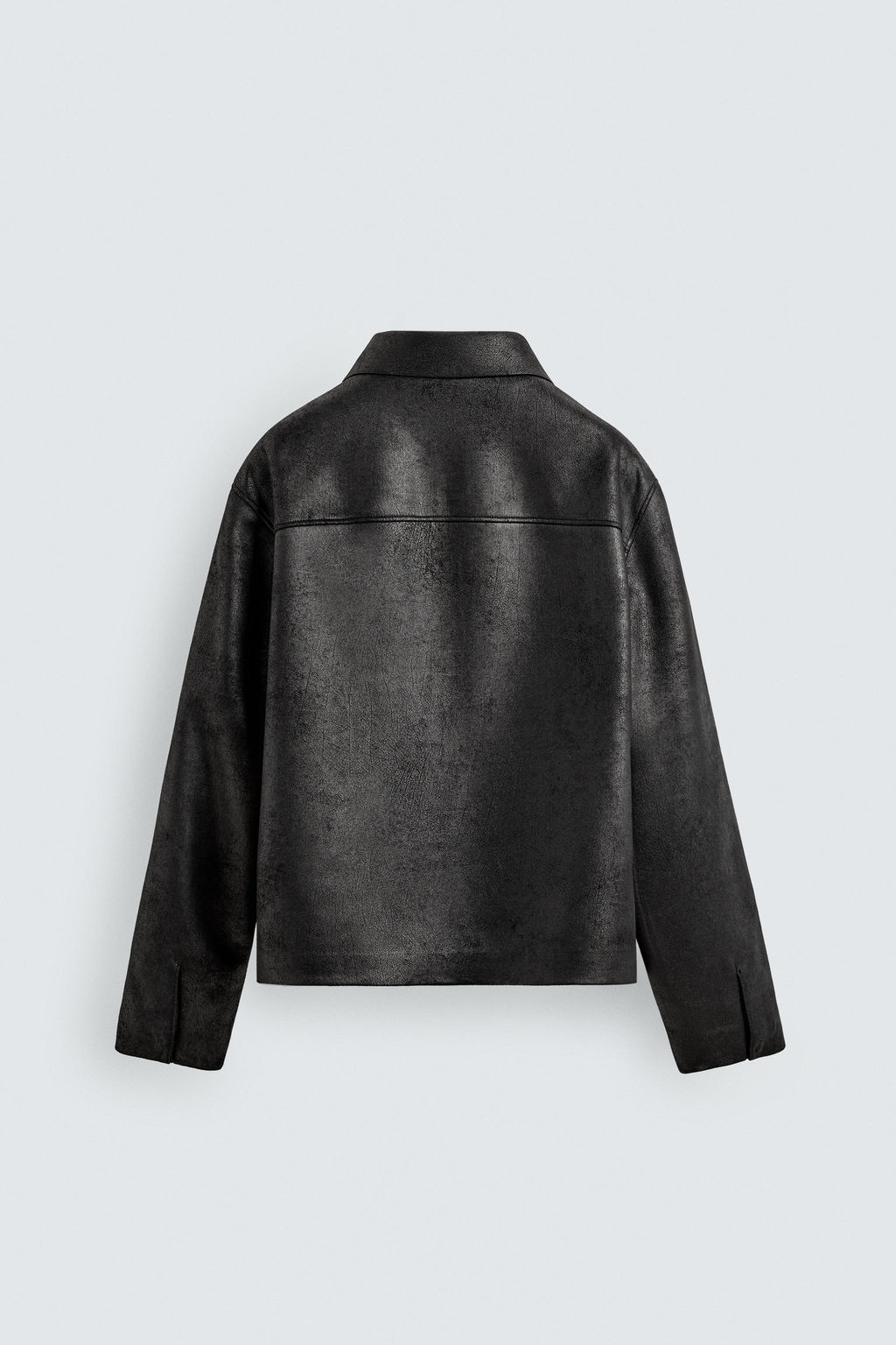 CAZADORA EFECTO PIEL LAVADA / Negro - Zara фото 9