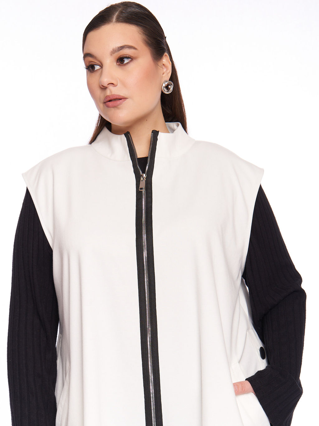 Удлиненный жилет GL03006WHT04