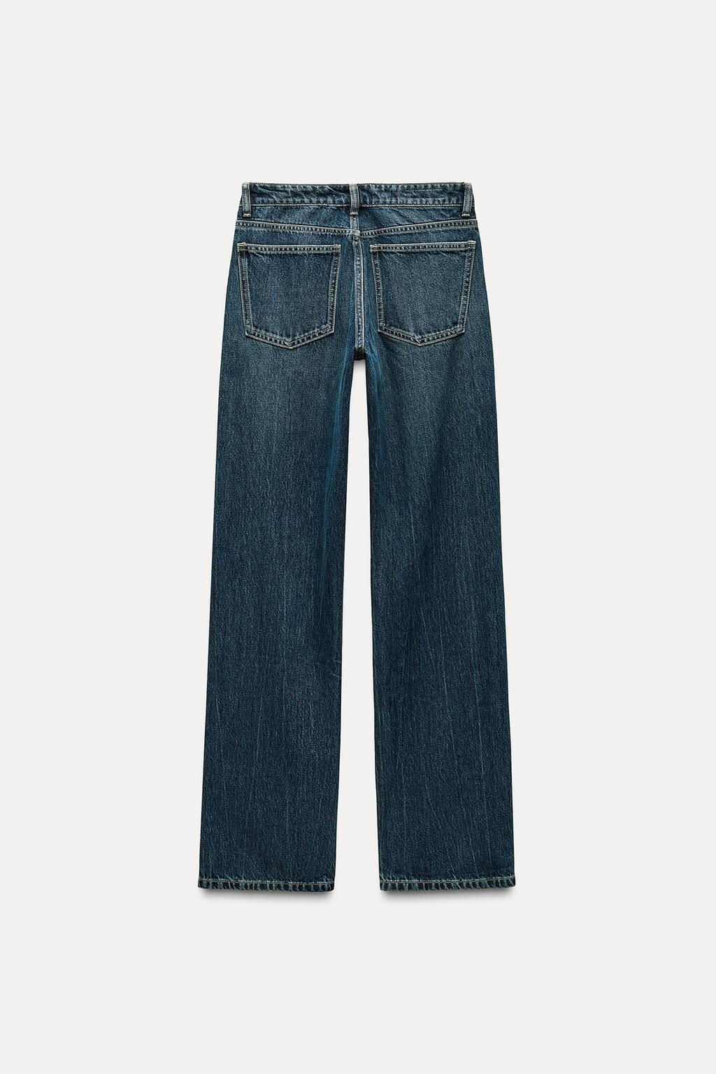 TRF RELAXED OVERSIZE RHINESTONE MID-WAIST JEANS - Zara фото 8