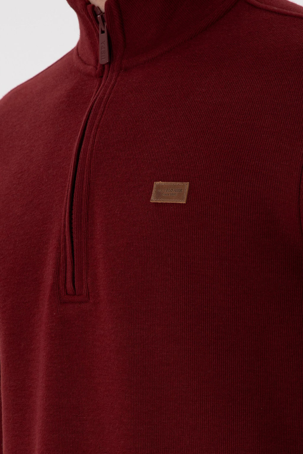 Мужской бордово-красный базовый свитшот Неожиданная скидка в корзине - U.s. polo assn фото 7