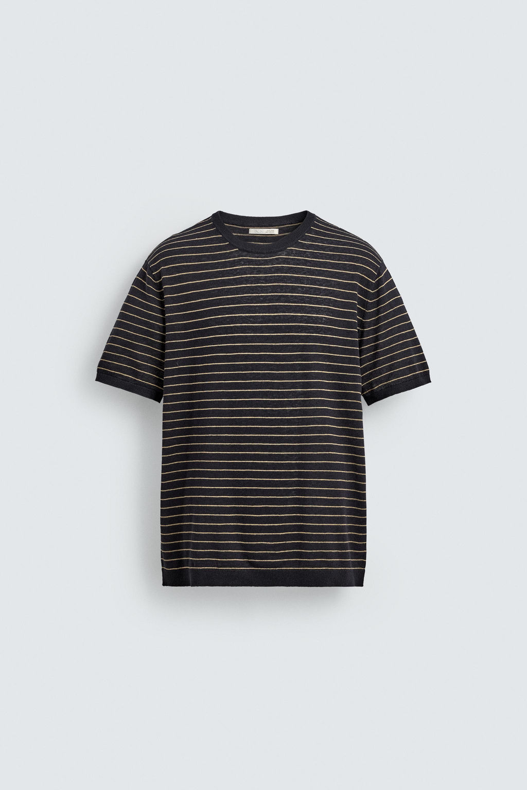 CAMISETA PUNTO LINO - ALGOD?N RAYAS / Marino