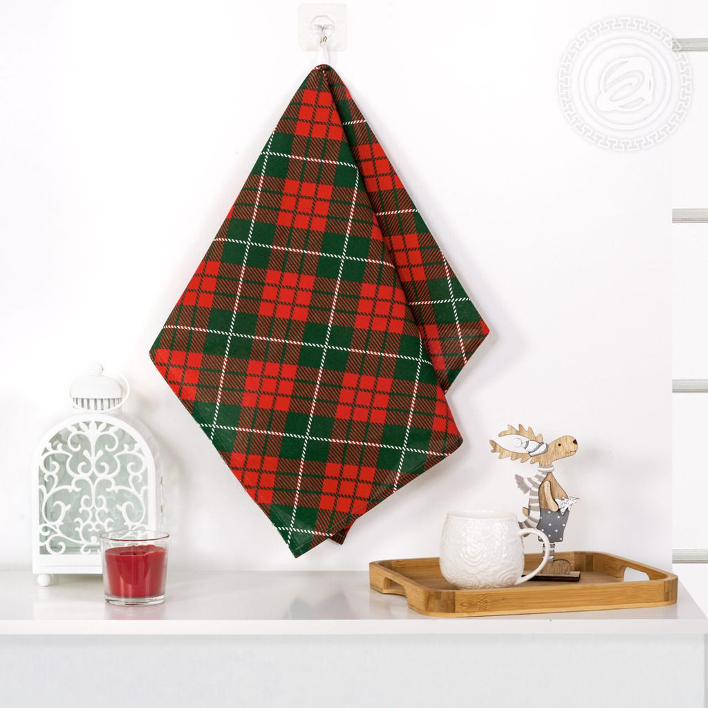 Полотенце кухонное из рогожки Шотландия 50х70/1 шт. - 50*70 Полотенца из рогожки