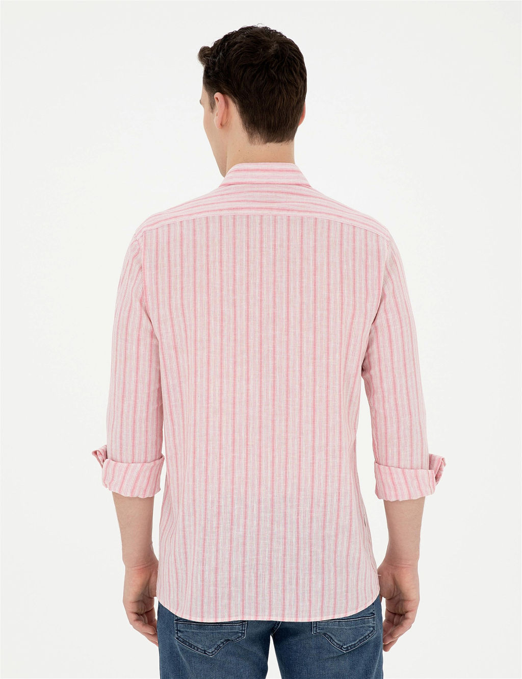 Pembe Slim Fit Uzun Kollu G_mlek - Pierre cardin фото 5