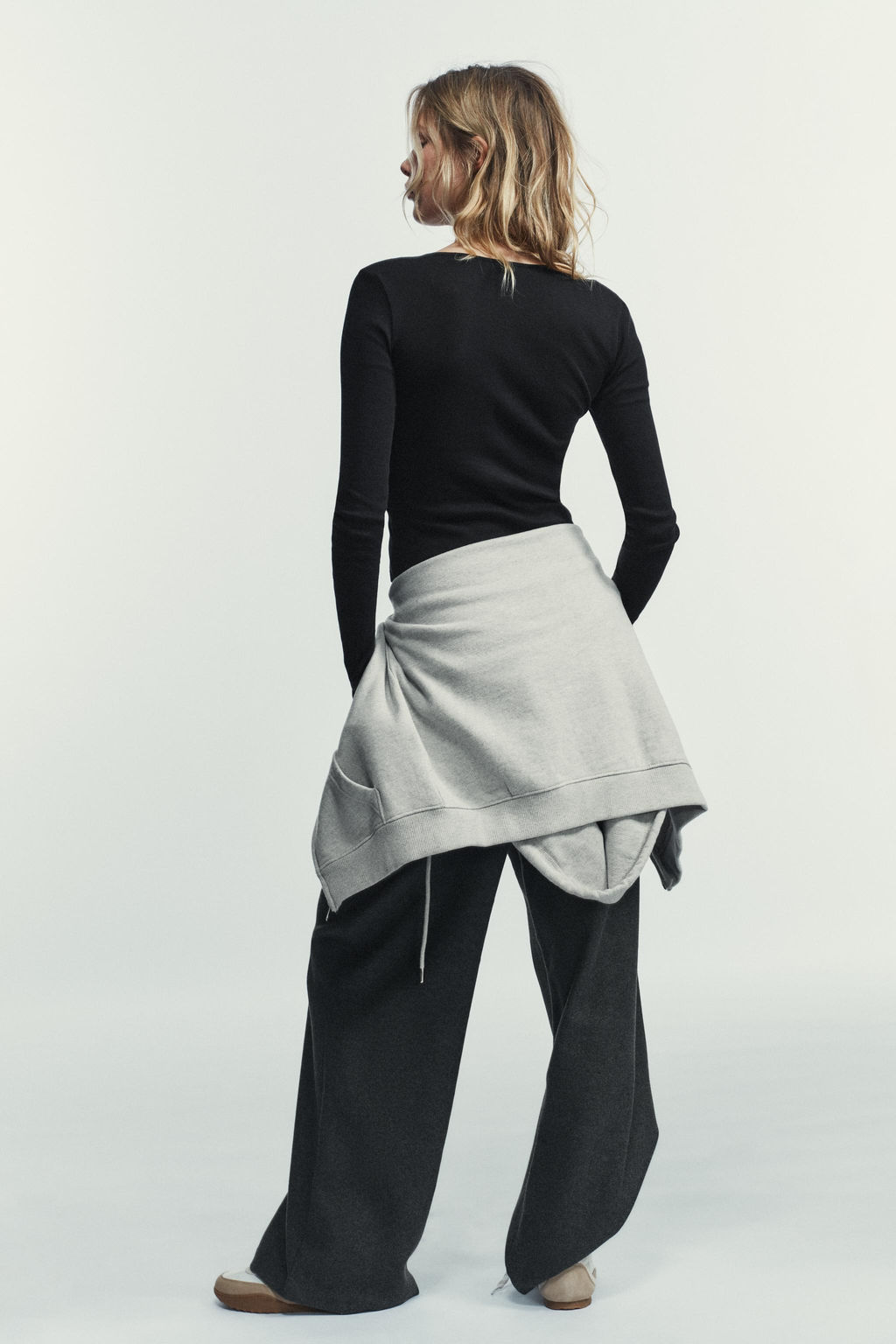 CHAQUETA TOP COMBINADA ENCAJE / Negro - Zara фото 4