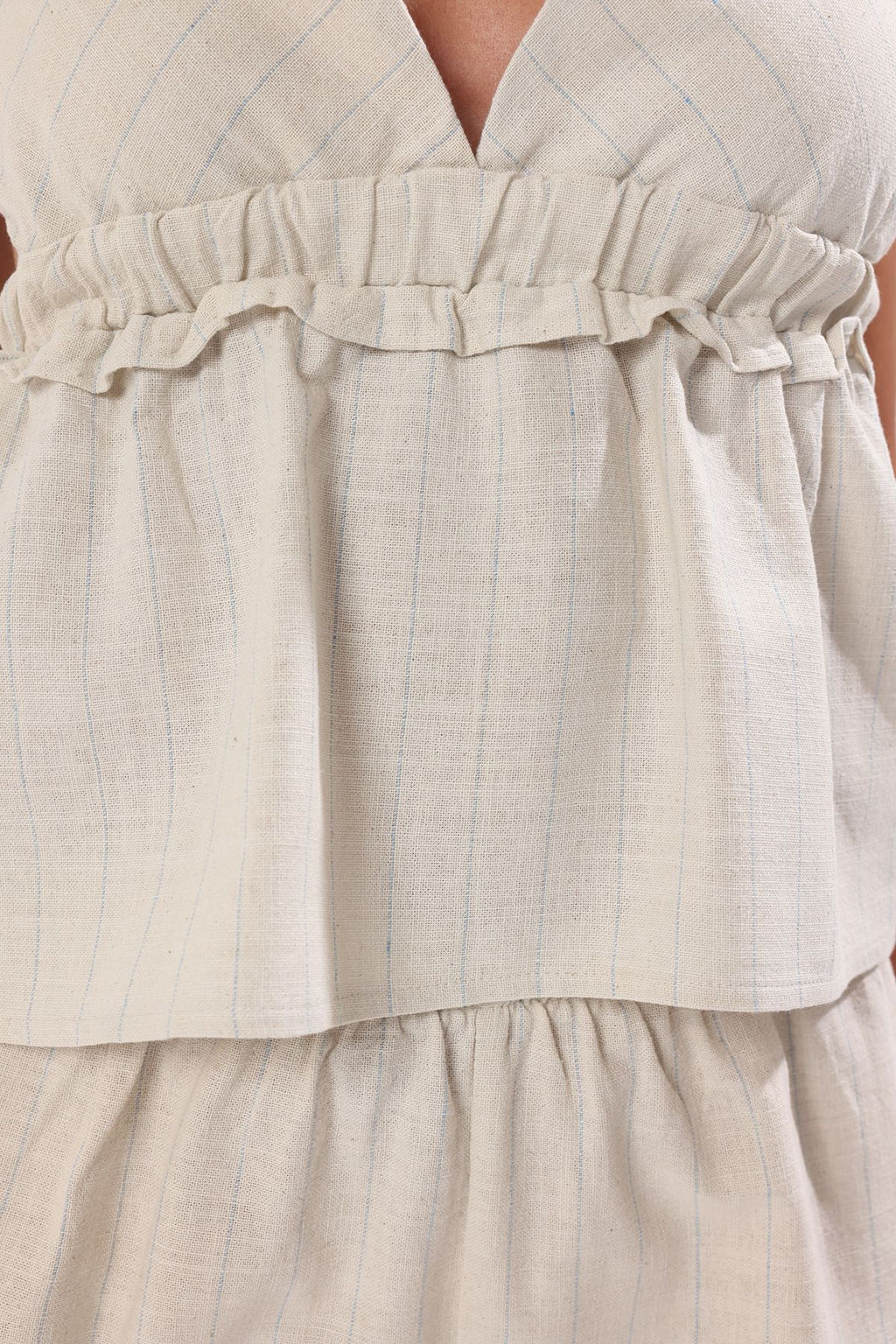 Cizgili Dokuma F?rf?rl? Plaj Bluz-Sort Tak?m TBESS25AU00066 - Trendyolmilla фото 3