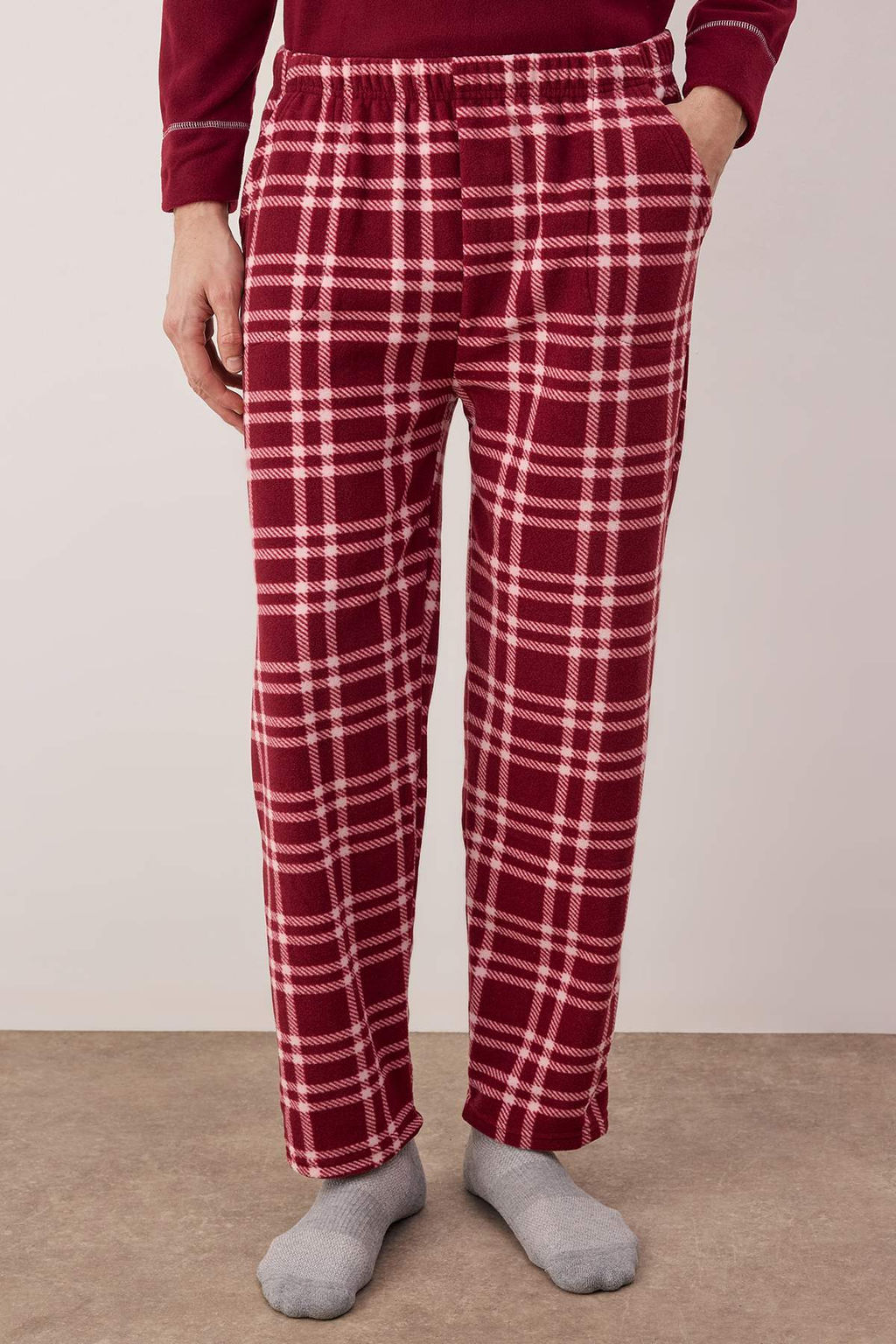 Bordo Polar Ekose Orme Pijama Tak?m? TEDAW25PT00035 - Trendyolmilla фото 6