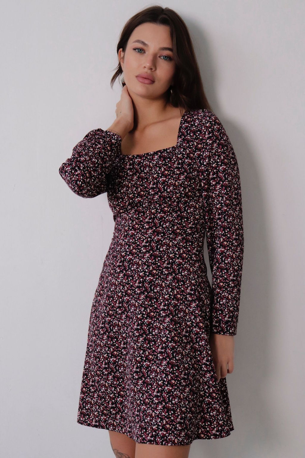 Платье с вырезом каре отрезное по талии - Martichelli фото 29