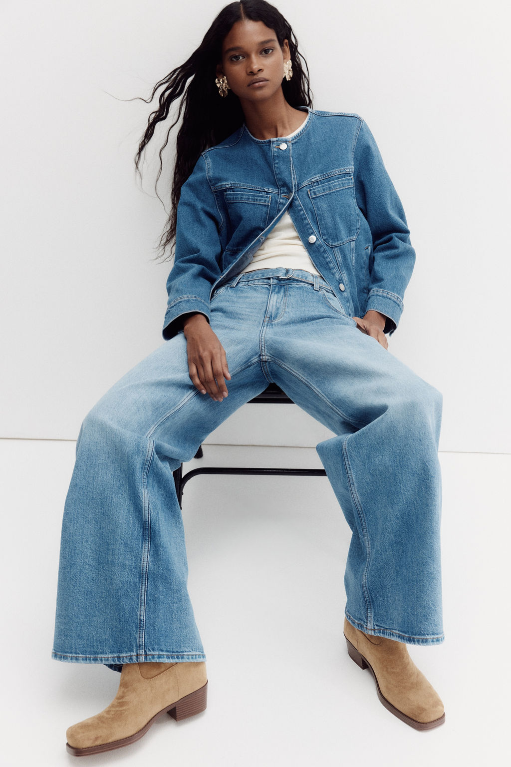 Wide Ultra High Jeans - H&m фото 3