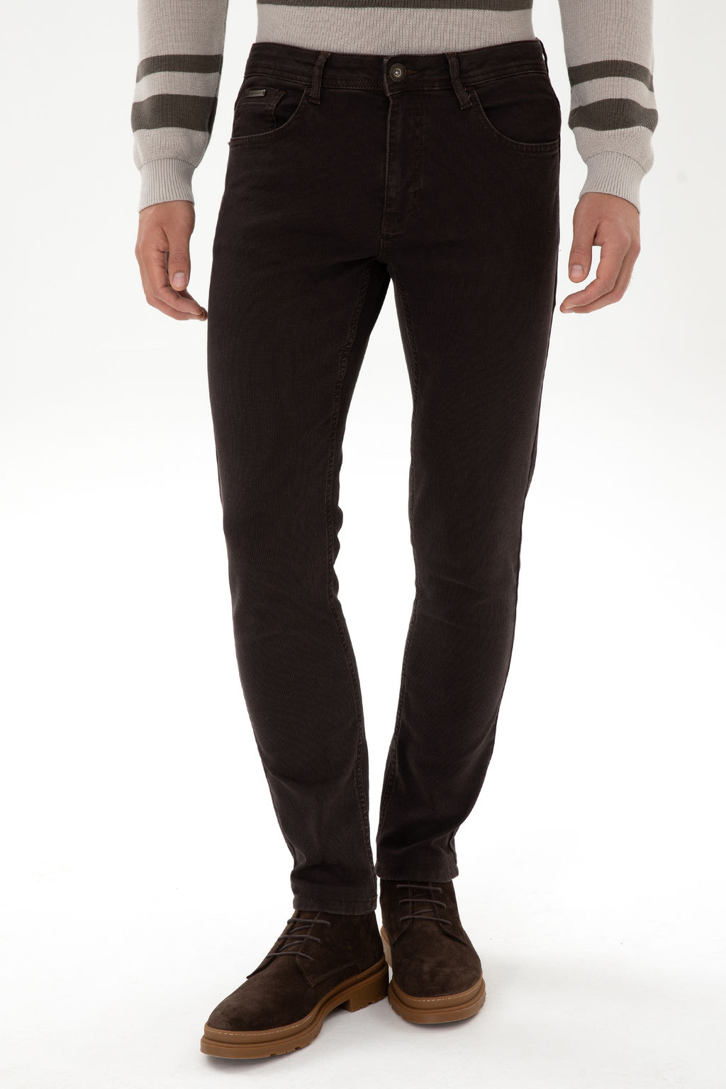 Erkek Koyu Kahverengi Slim Fit Jean Pantolon - U.s. polo assn фото 8