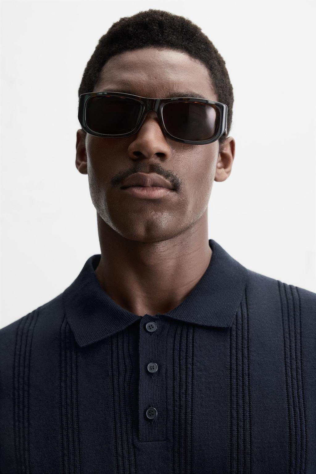 RIBBED KNIT POLO SHIRT - Zara фото 6