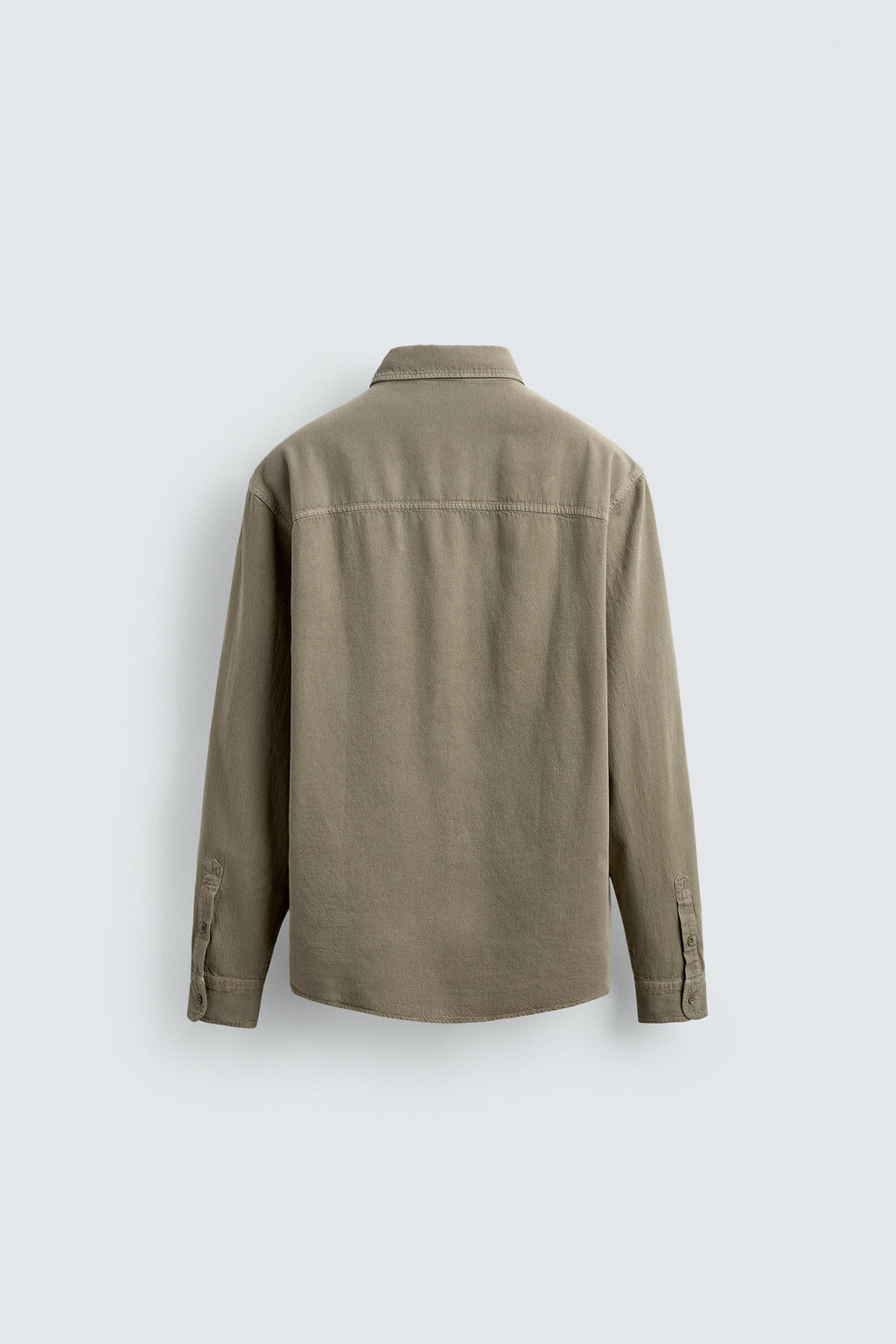 WASHED COTTON-LINEN SHIRT