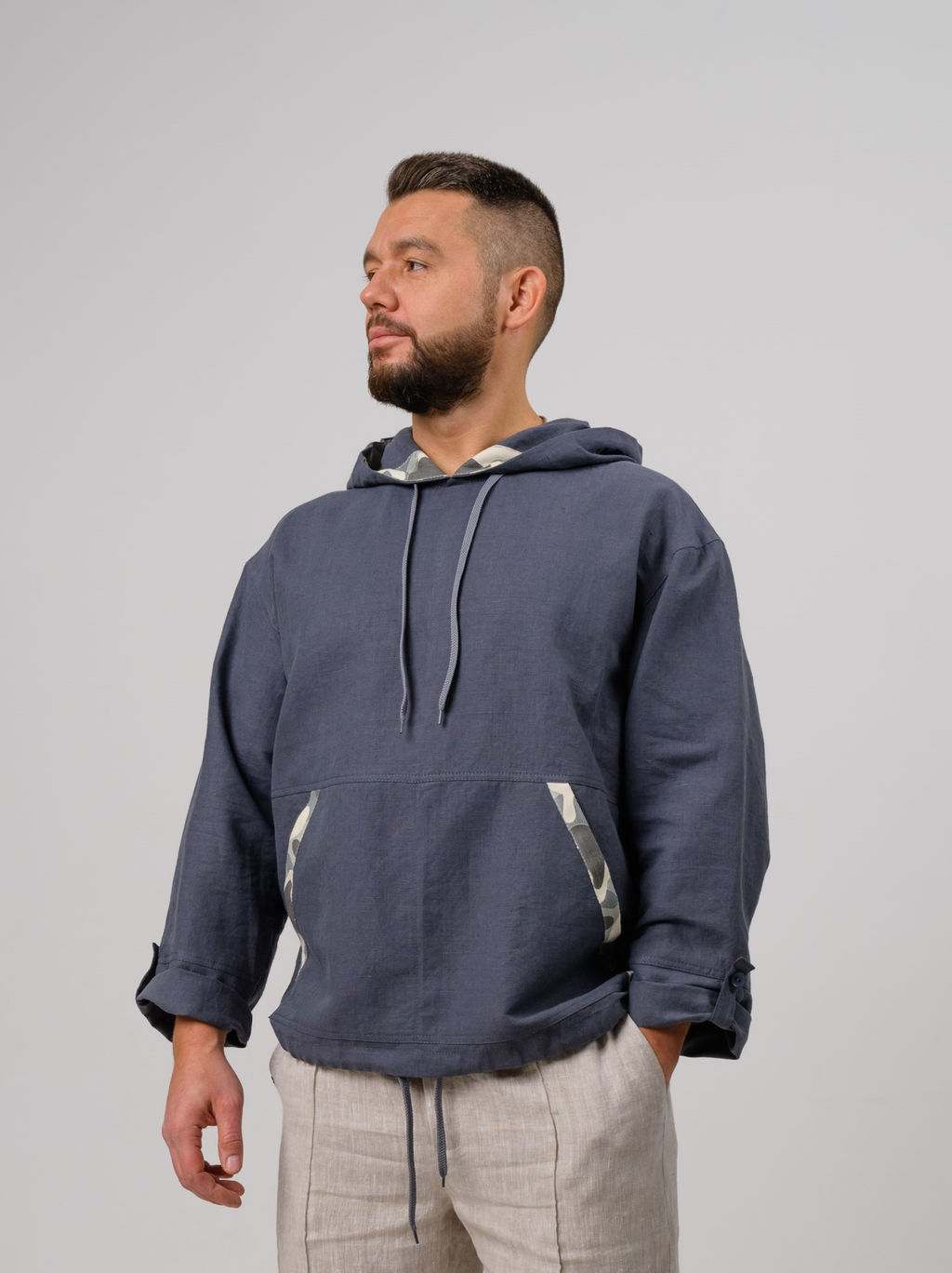 Льняная куртка- анорак - Новый лен фото 2