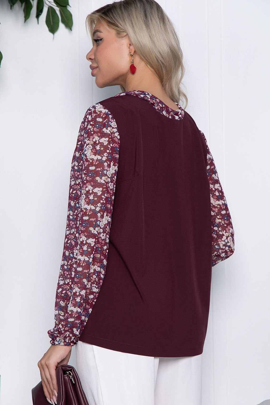 Блуза Рошель (бордо) Б10438 - Lt collection фото 2