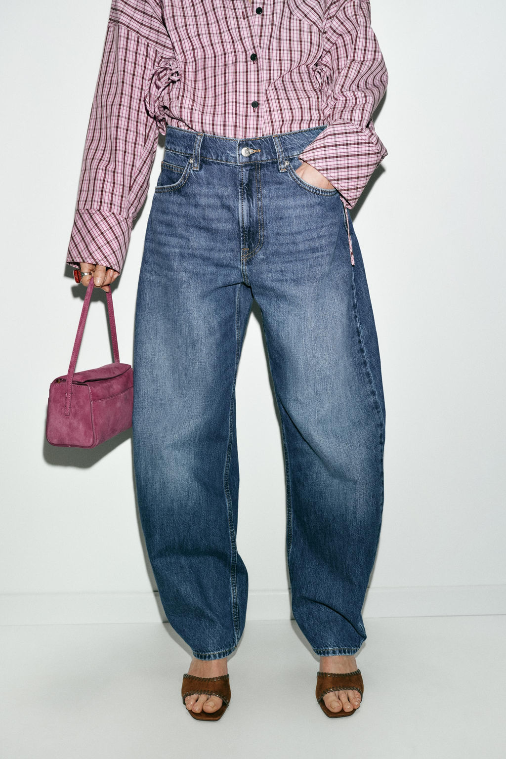 JEANS Z1975 BARREL HIGH-WAIST - Zara фото 2