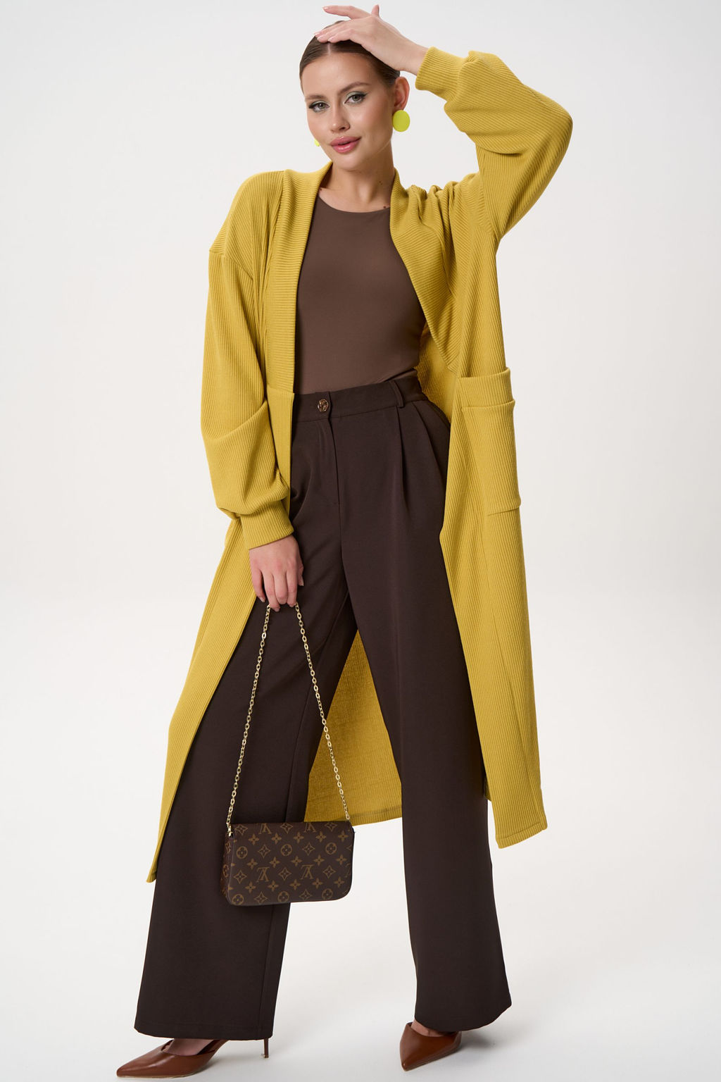 Кардиган Катрис (горчичный) - Эльза фото 22