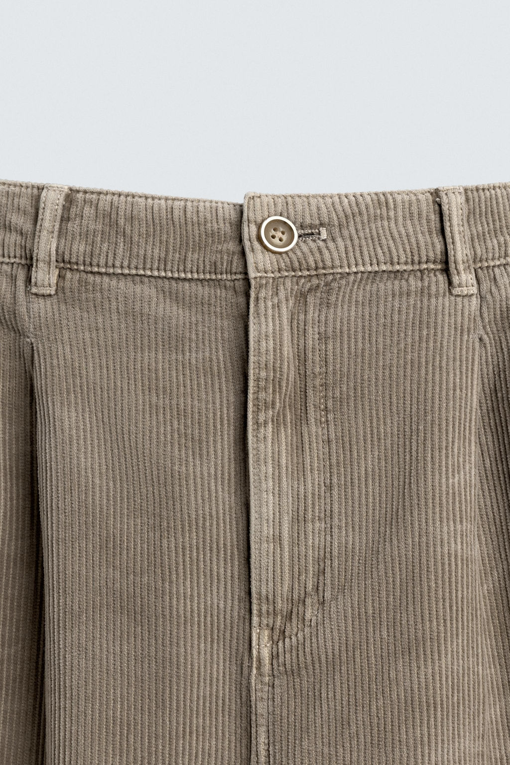 LIMITED EDITION WIDE-LEG CORDUROY BERMUDA SHORTS - Zara фото 8