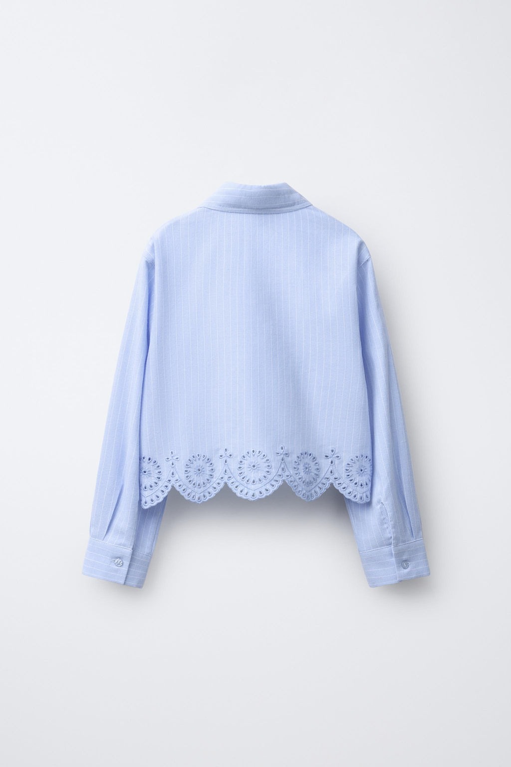 SCHIFFLI EMBROIDERY HEM SHIRT - Zara фото 2