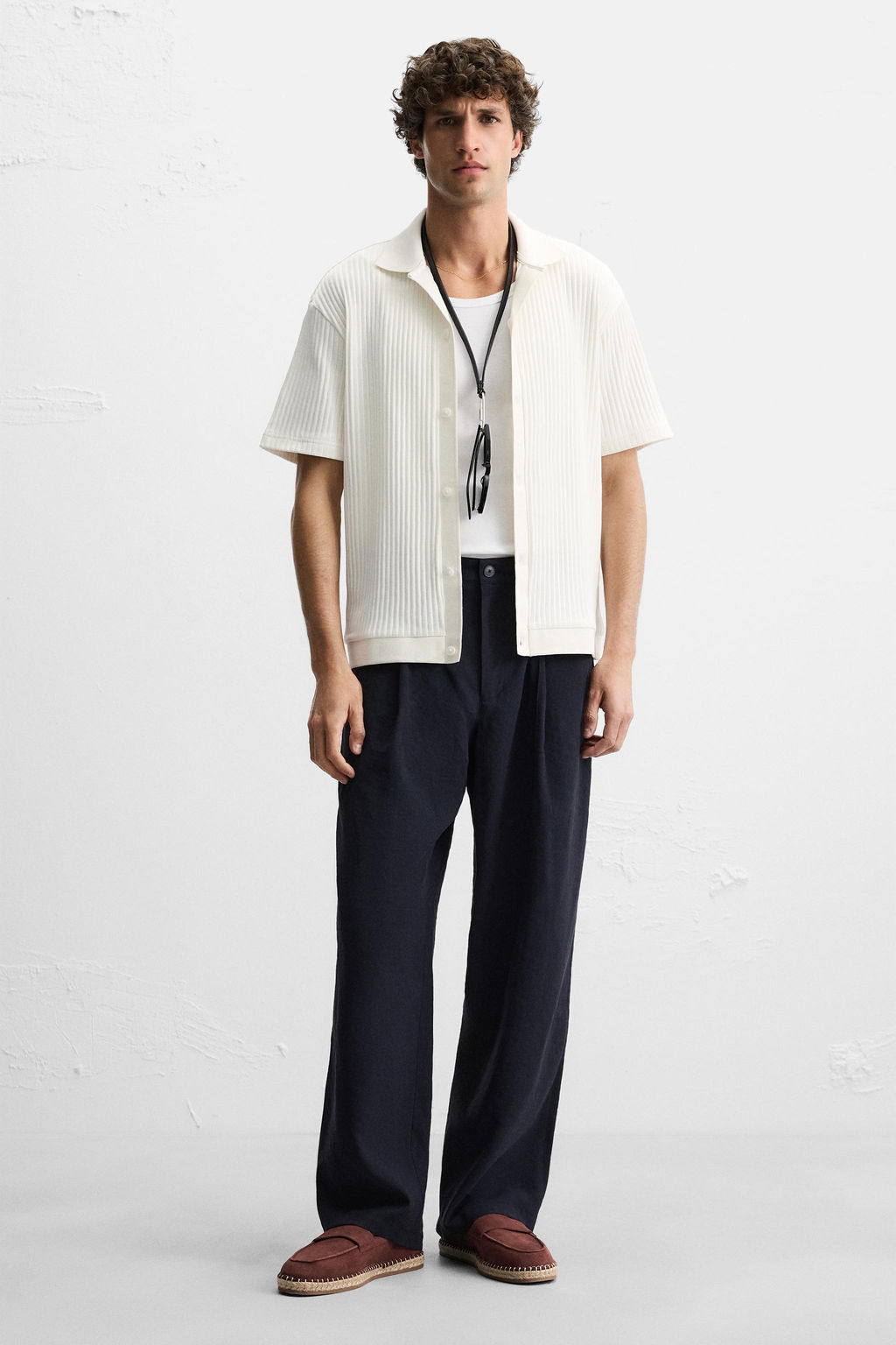 LEATHER MOCCASIN ESPADRILLES - Zara фото 2