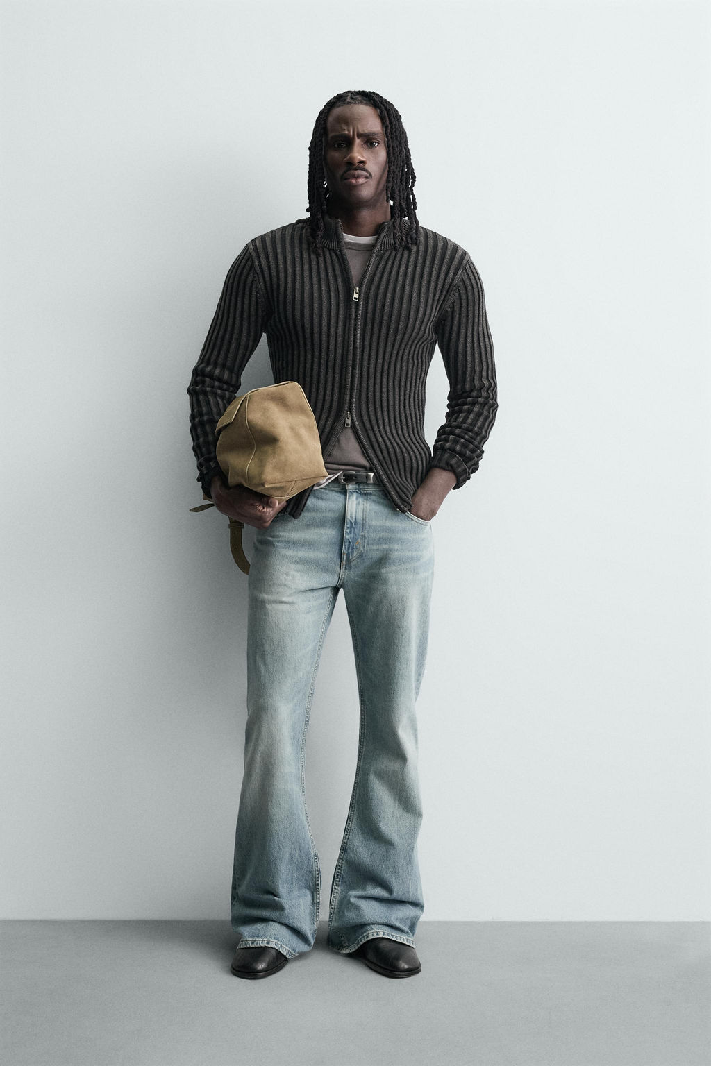 TEXTURED RIBBED JACKET - Zara фото 9