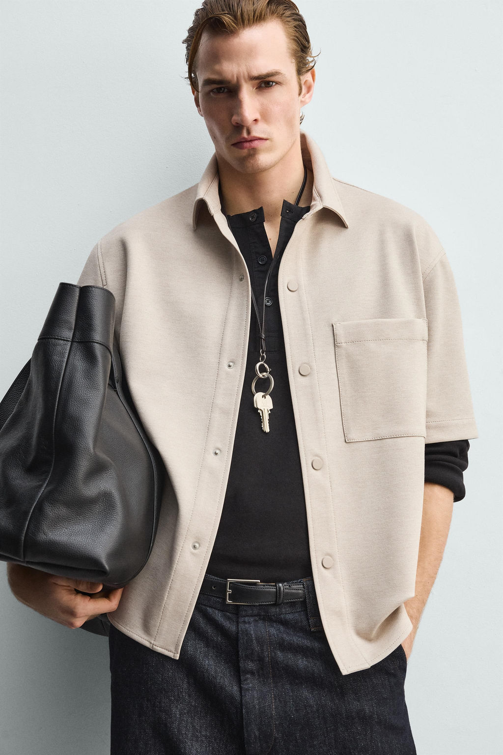 SOBRECAMISA CONFORT NON IRON / Tostado claro