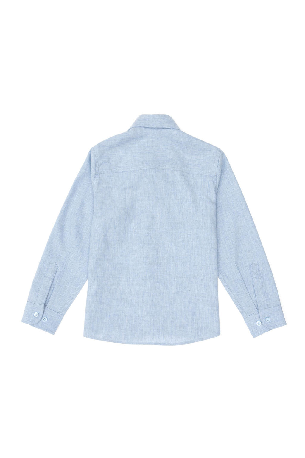 Голубая базовая рубашка с длинным рукавом для мальчика Неожиданная скидка в корзине - U.s. polo assn фото 2