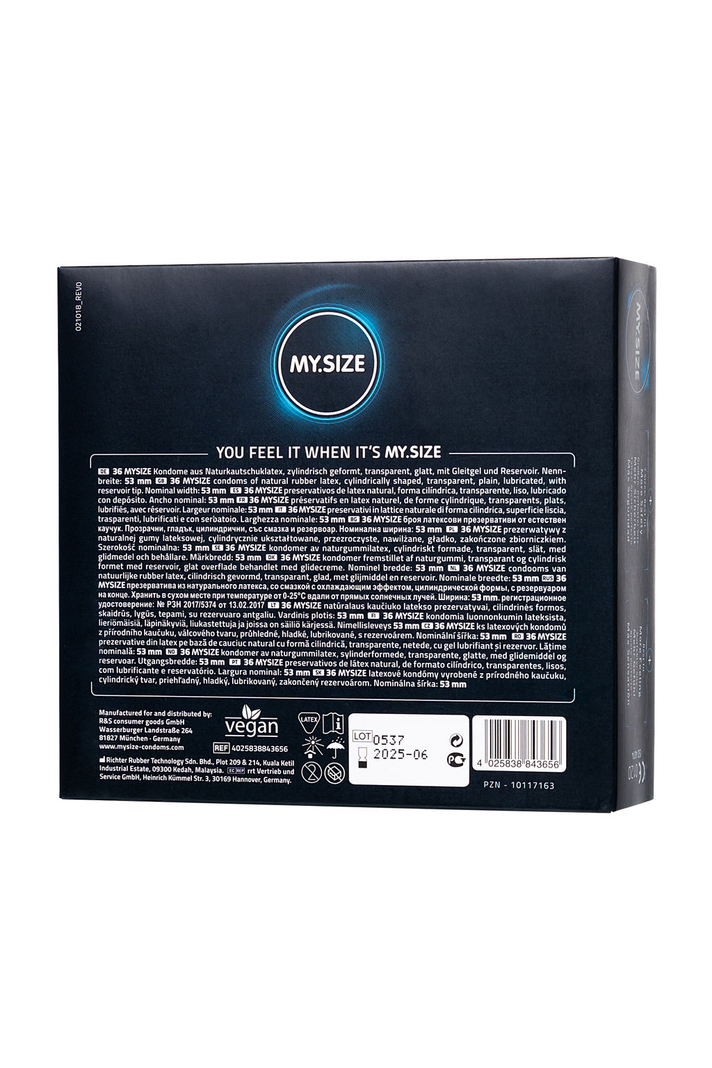 Презервативы My.Size, латекс, 17,8 см, 5,3 см, 36 шт.  фото 8