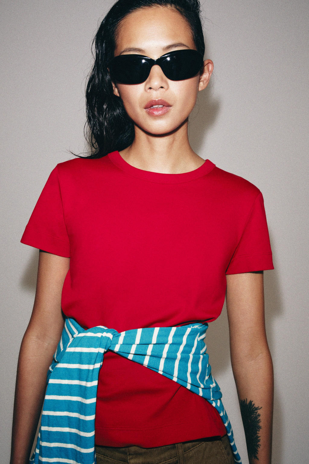 CAMISETA INTERLOCK MANGA CORTA / Rojo vivo