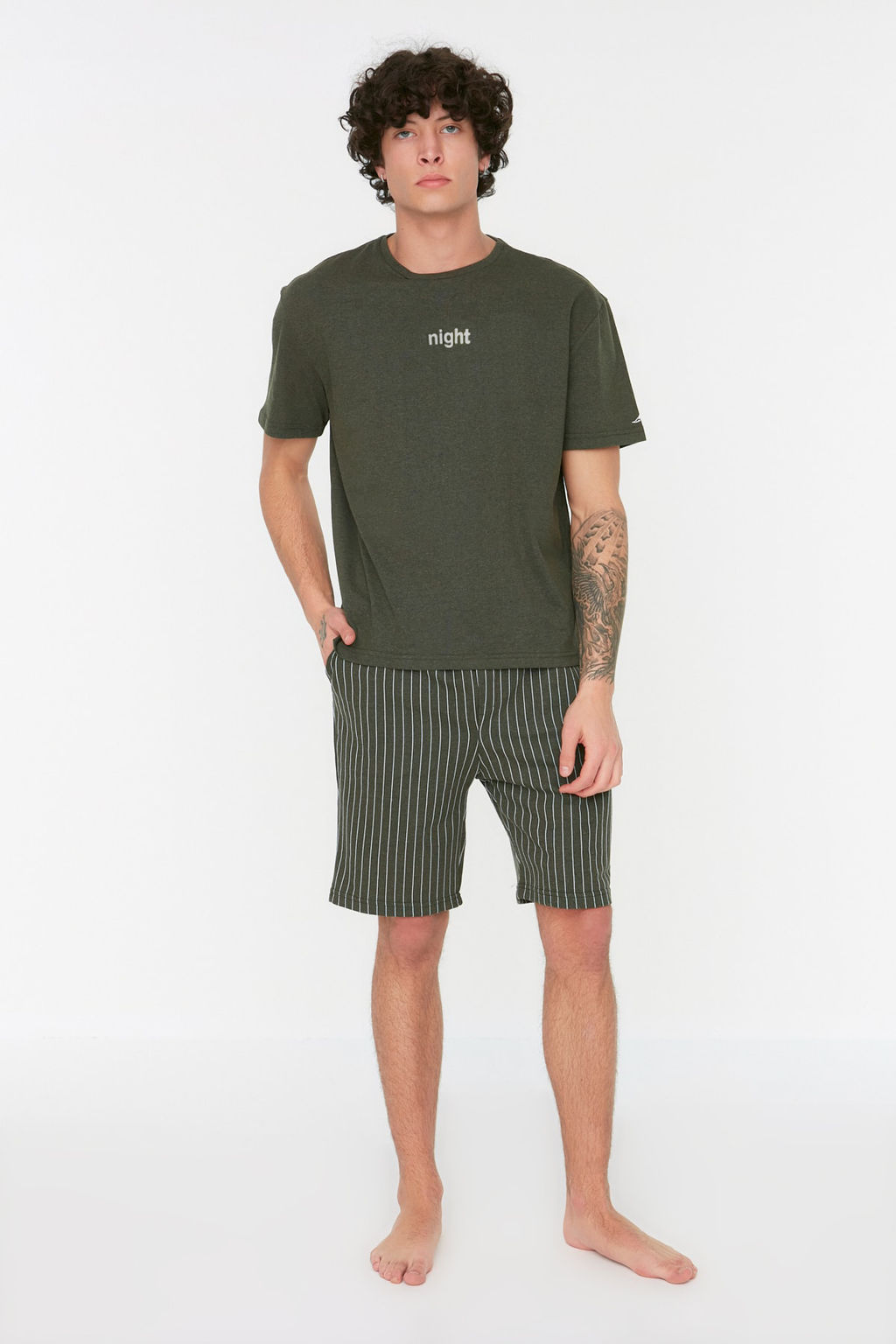 TRENDYOL MAN Bordo Regular Fit Yazl?k Sortlu Pijama Tak?m? THMSS21PT1005 - Trendyolmilla фото 25