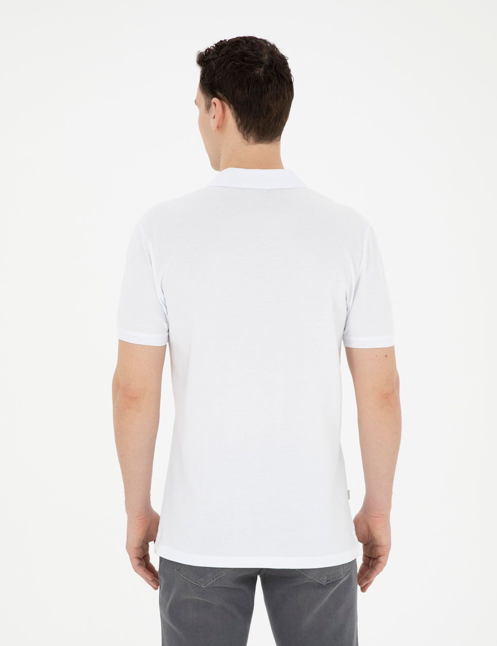 Beyaz Regular Fit Basic Ti__rt - Pierre cardin фото 12